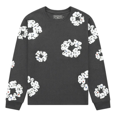 Denim Tears Rhinestone Wreath Thermal Vintage Black - Afewvibe