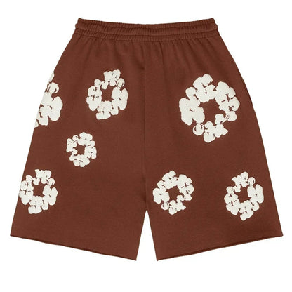 Denim Tears The Cotton Wreath Shorts Brown - Afewvibe