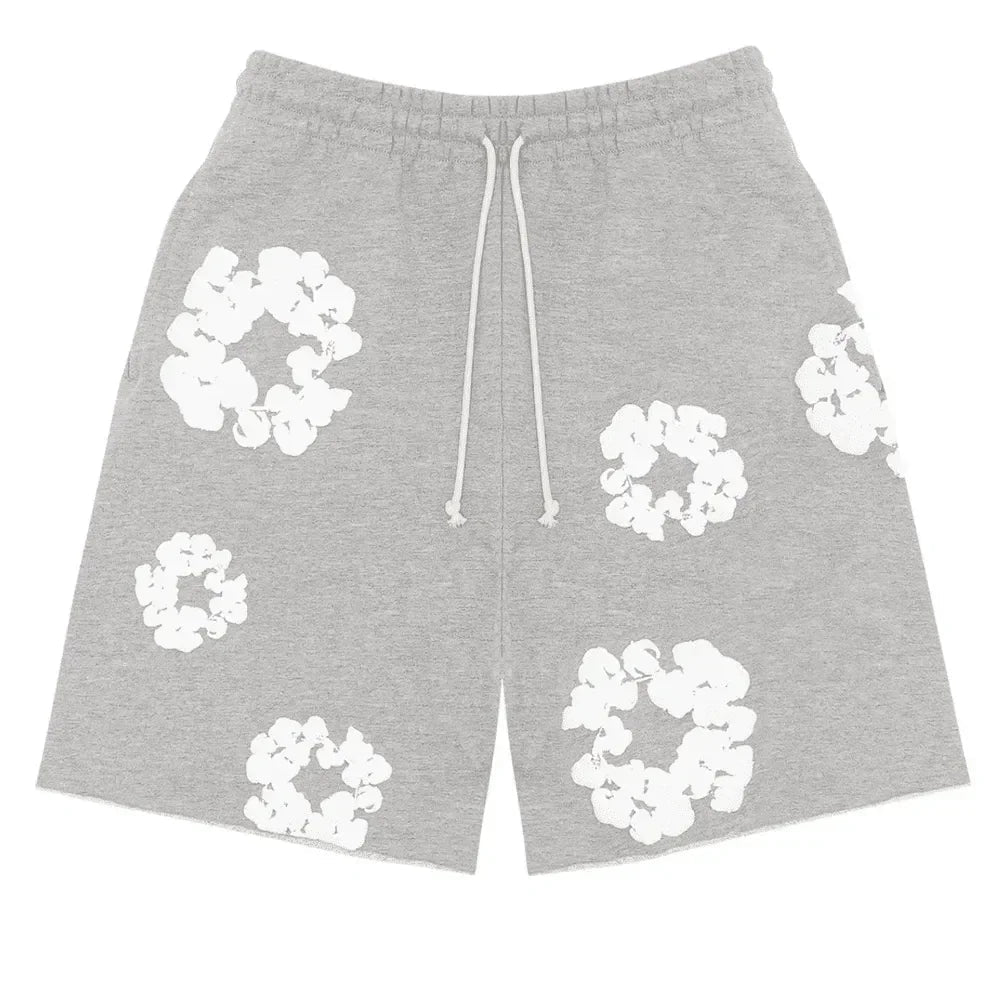 Denim Tears The Cotton Wreath Shorts Grey - Afewvibe