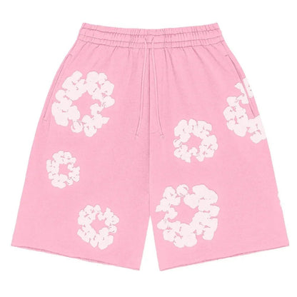 Denim Tears The Cotton Wreath Shorts Pink - Afewvibe