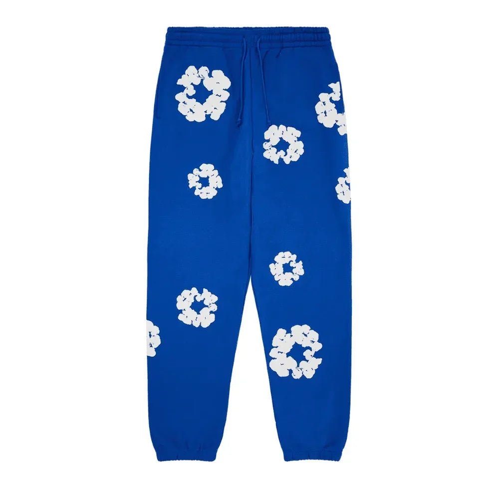 Denim Tears The Cotton Wreath Sweatpants Royal Blue - Afewvibe