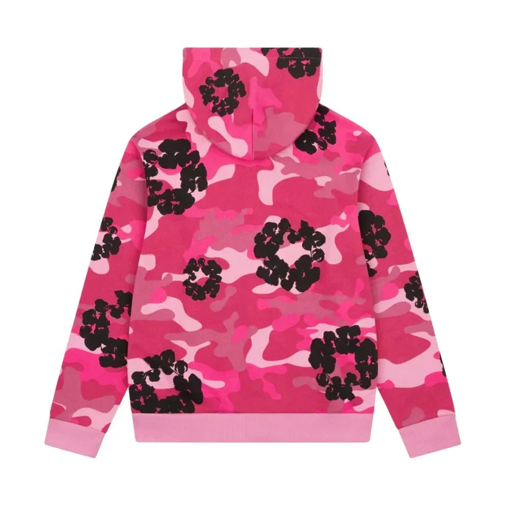Denim Tears The Cotton Wreath Zip Sweatshirt Pink Camo - Afewvibe