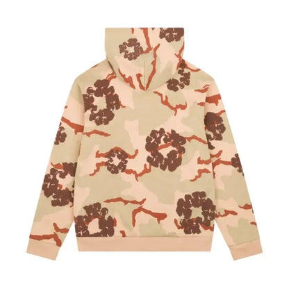 Denim Tears The Cotton Wreath Zip Sweatshirt Tan Camo - Afewvibe