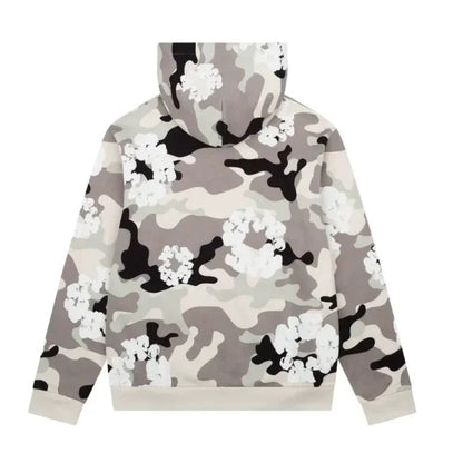 Denim Tears The Cotton Wreath Zip Sweatshirt White Camo - Afewvibe