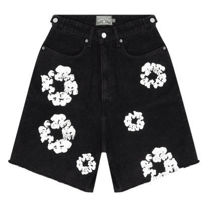 Denim Tears Wreath Jean Short Black - Afewvibe