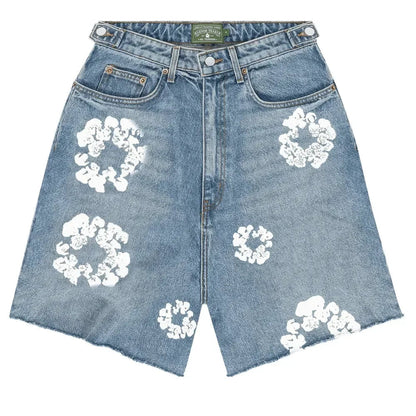 Denim Tears Wreath Jean Short Light Wash - Afewvibe