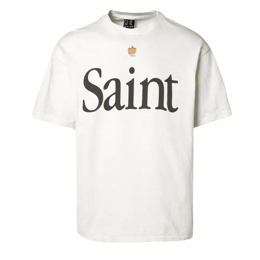 Saint Michael Heart Saint T-Shirt White - AFV Clothes