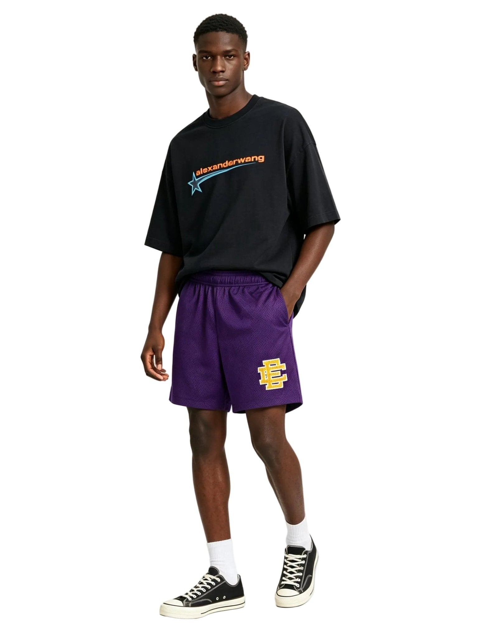 Eric Emanuel EE Basic Core Short Purple Yellow - Afewvibe