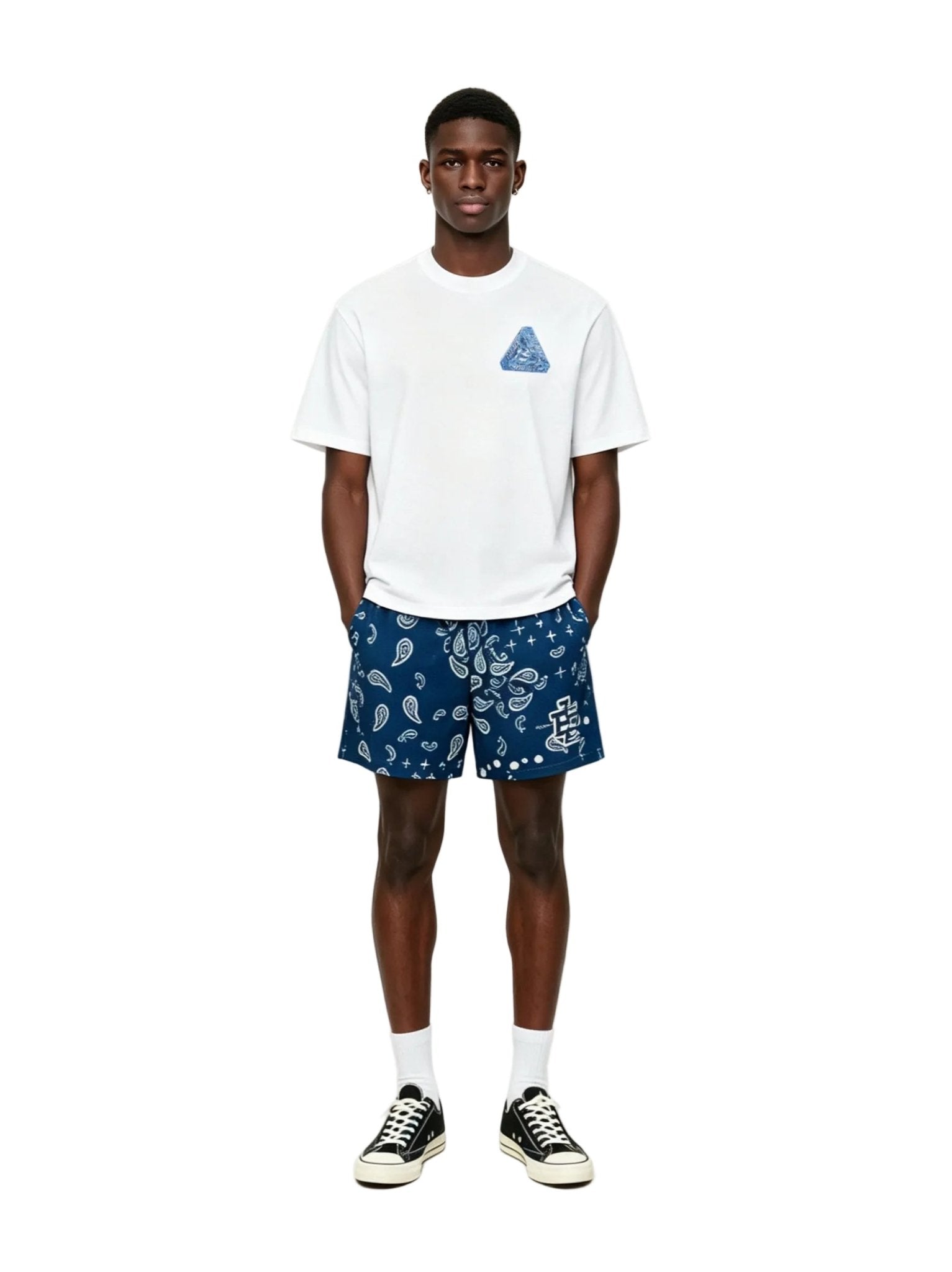 Eric Emanuel EE Basic Core Short SS25 Navy Paisley - Afewvibe