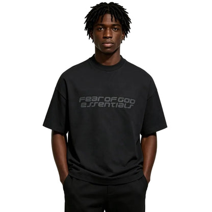 Fear of God Essentials 90s Short Sleeve Tee Vintage Black - Afewvibe
