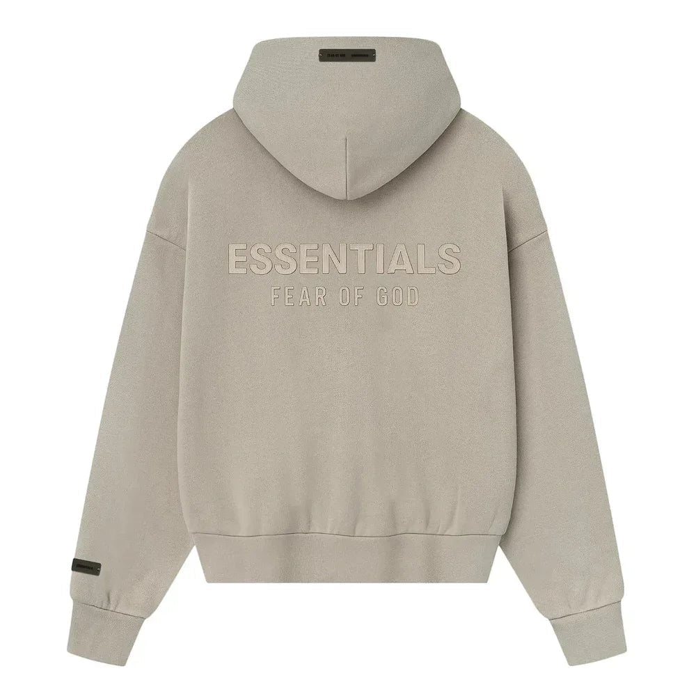 Fear of God Essentials Classic Full Zip Hoodie Timber - Afewvibe