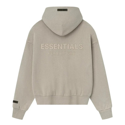 Fear of God Essentials Classic Full Zip Hoodie Timber - Afewvibe