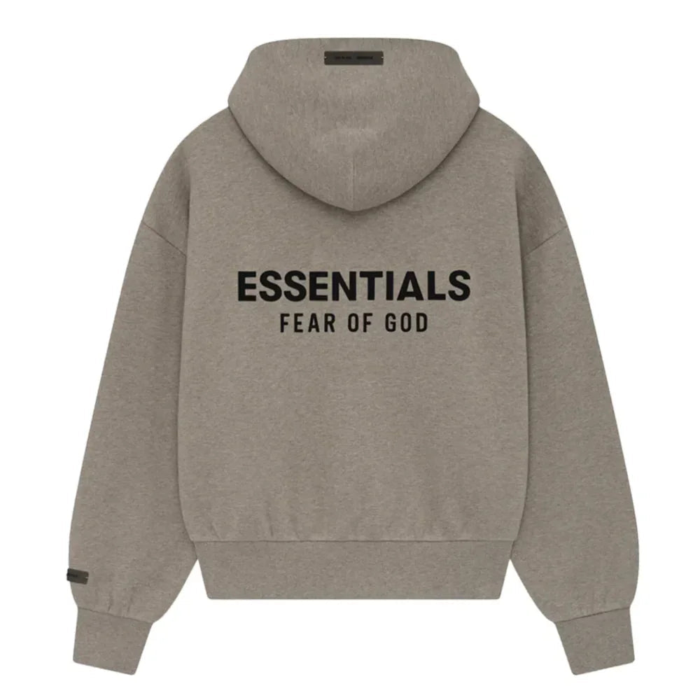 Fear of God Essentials Classic Full Zip - Up Hoodie Homestead Heather - Afewvibe
