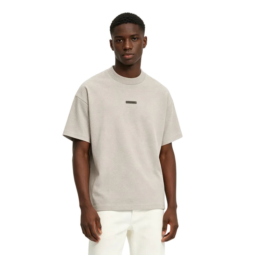 Fear of God Essentials Classic Short Sleeve Tee Heather Stone - Afewvibe