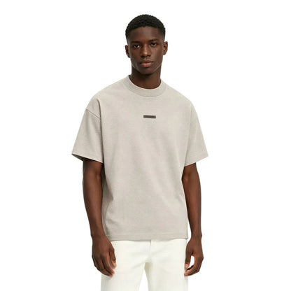 Fear of God Essentials Classic Short Sleeve Tee Heather Stone - Afewvibe