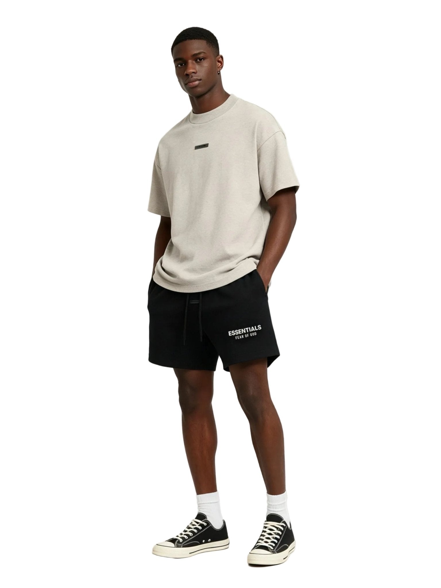 Fear of God Essentials Classic Sweatshort Jet Black - Afewvibe
