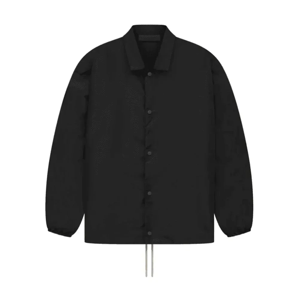 Fear Of God Essentials Coaches Jacket Black - Afewvibe
