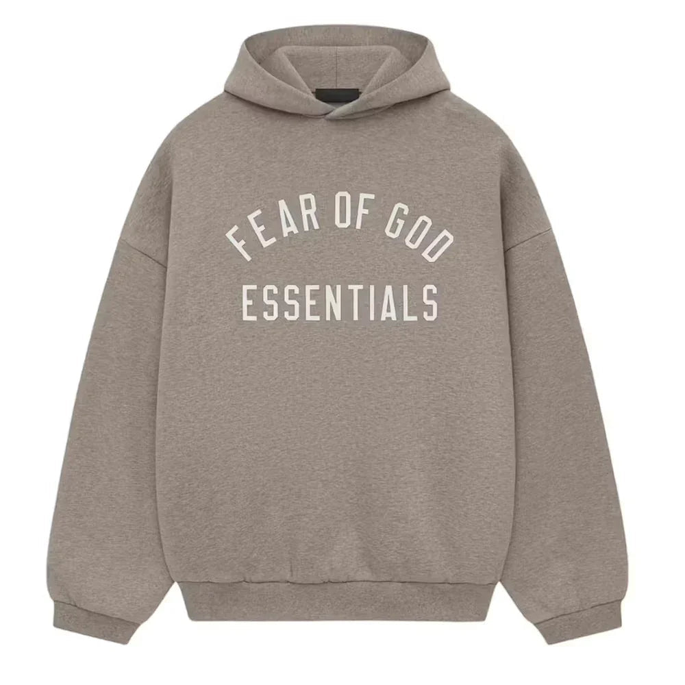 Fear of God Essentials Fleece Hoodie Heather Gray - Afewvibe