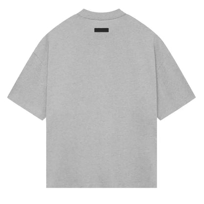 Fear Of God Essentials Heavy Jersey Crewneck T-Shirt Light Heather Grey - Afewvibe