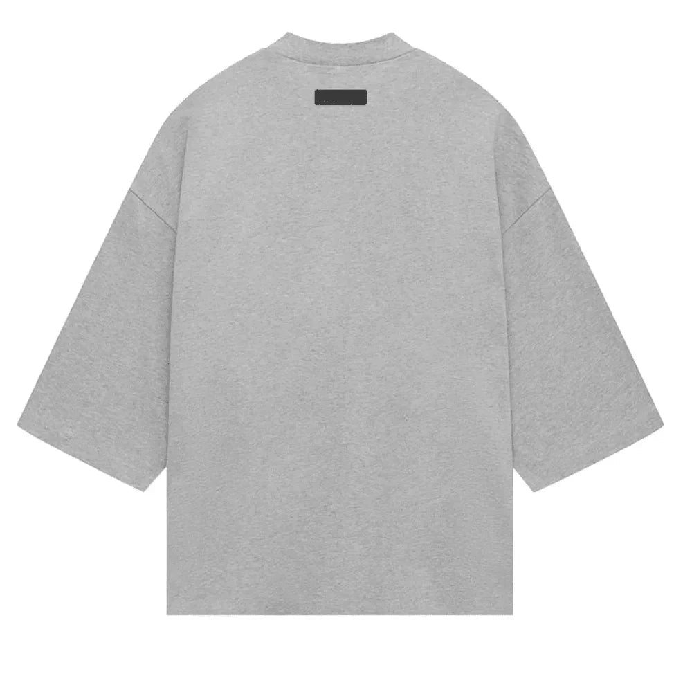 Fear Of God Essentials Heavy Jersey Football Tee Light Heather Grey - Afewvibe