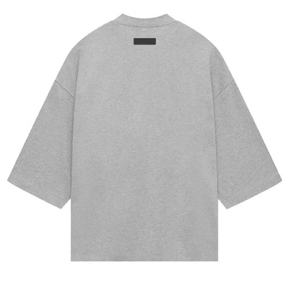 Fear Of God Essentials Heavy Jersey Football Tee Light Heather Grey - Afewvibe