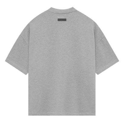 Fear of God Essentials Heavy Jersey Short - Sleeve Tee Dark Heather Oatmeal - Afewvibe
