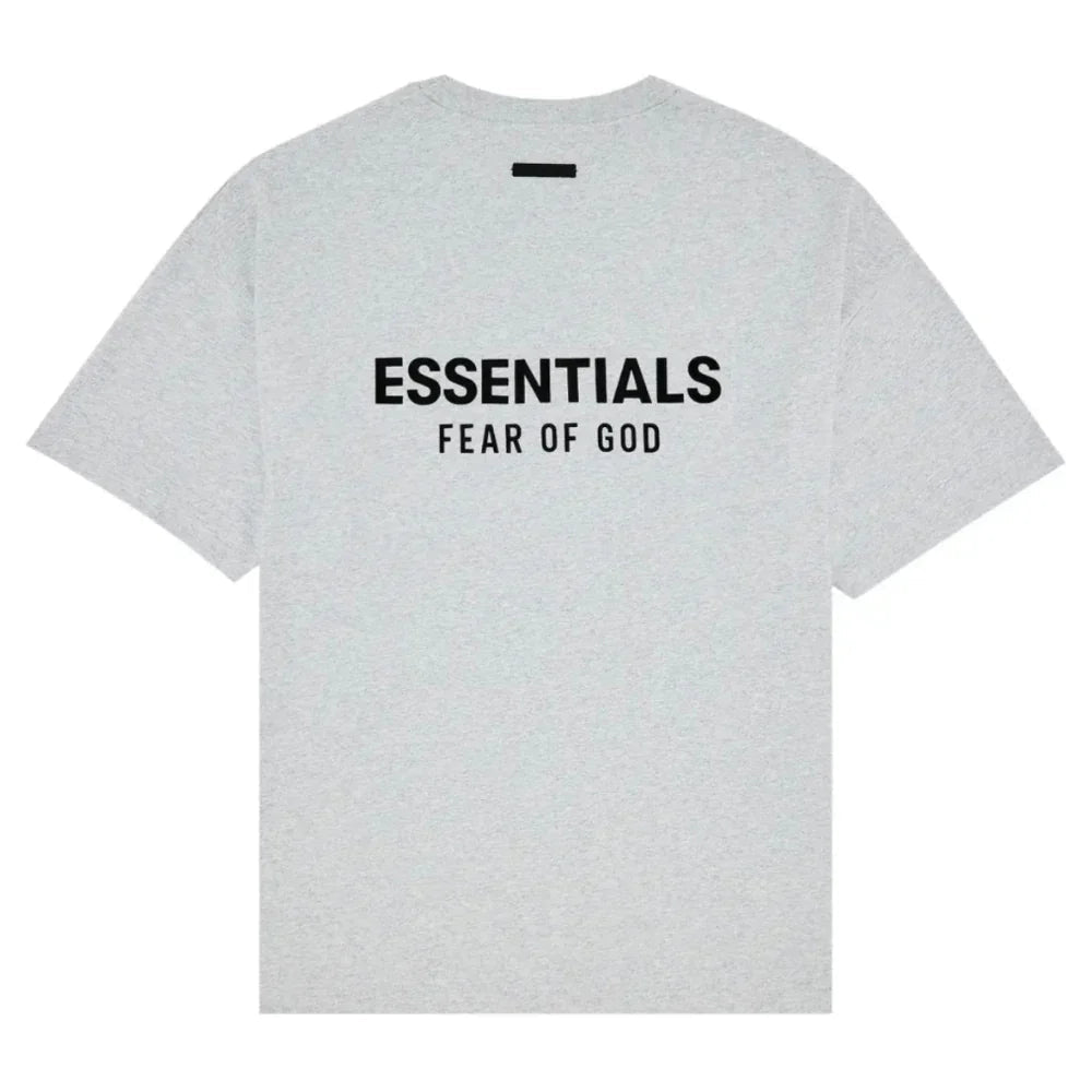 Fear of God Essentials Jersey Crewneck Tee Light Heather Grey - Afewvibe