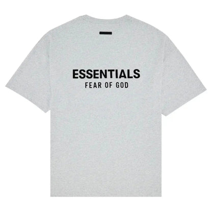 Fear of God Essentials Jersey Crewneck Tee Light Heather Grey - Afewvibe