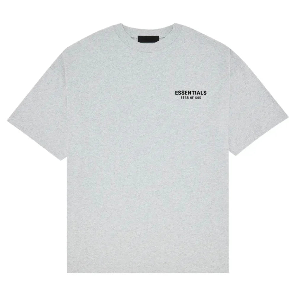 Fear of God Essentials Jersey Crewneck Tee Light Heather Grey - Afewvibe
