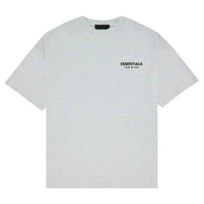 Fear of God Essentials Jersey Crewneck Tee Light Heather Grey - Afewvibe