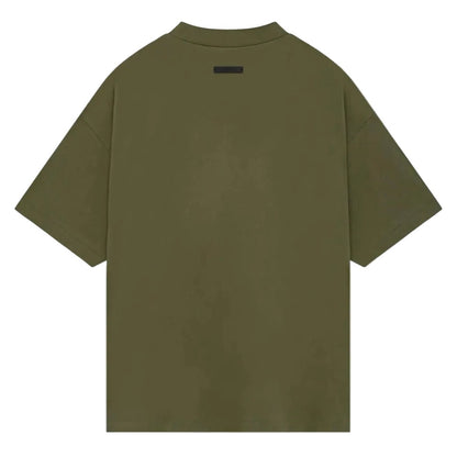 Fear of God Essentials Jersey Crewneck Tee Military - Afewvibe