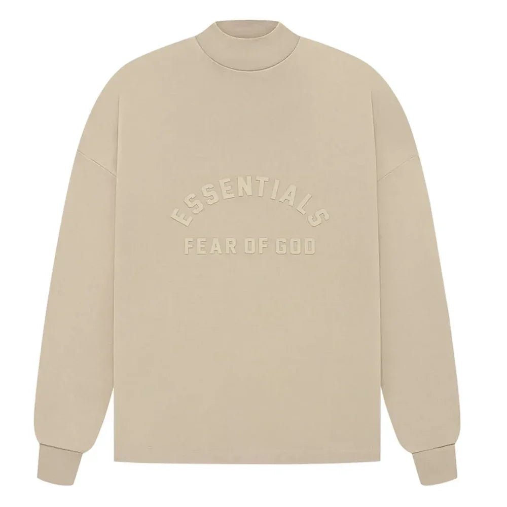 Fear of God Essentials Long - Sleeve Tee Dusty Beige - Afewvibe