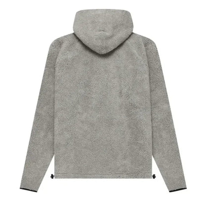 Fear of God Essentials Polar Fleece Half Zip Hoodie Dark Oatmeal - Afewvibe