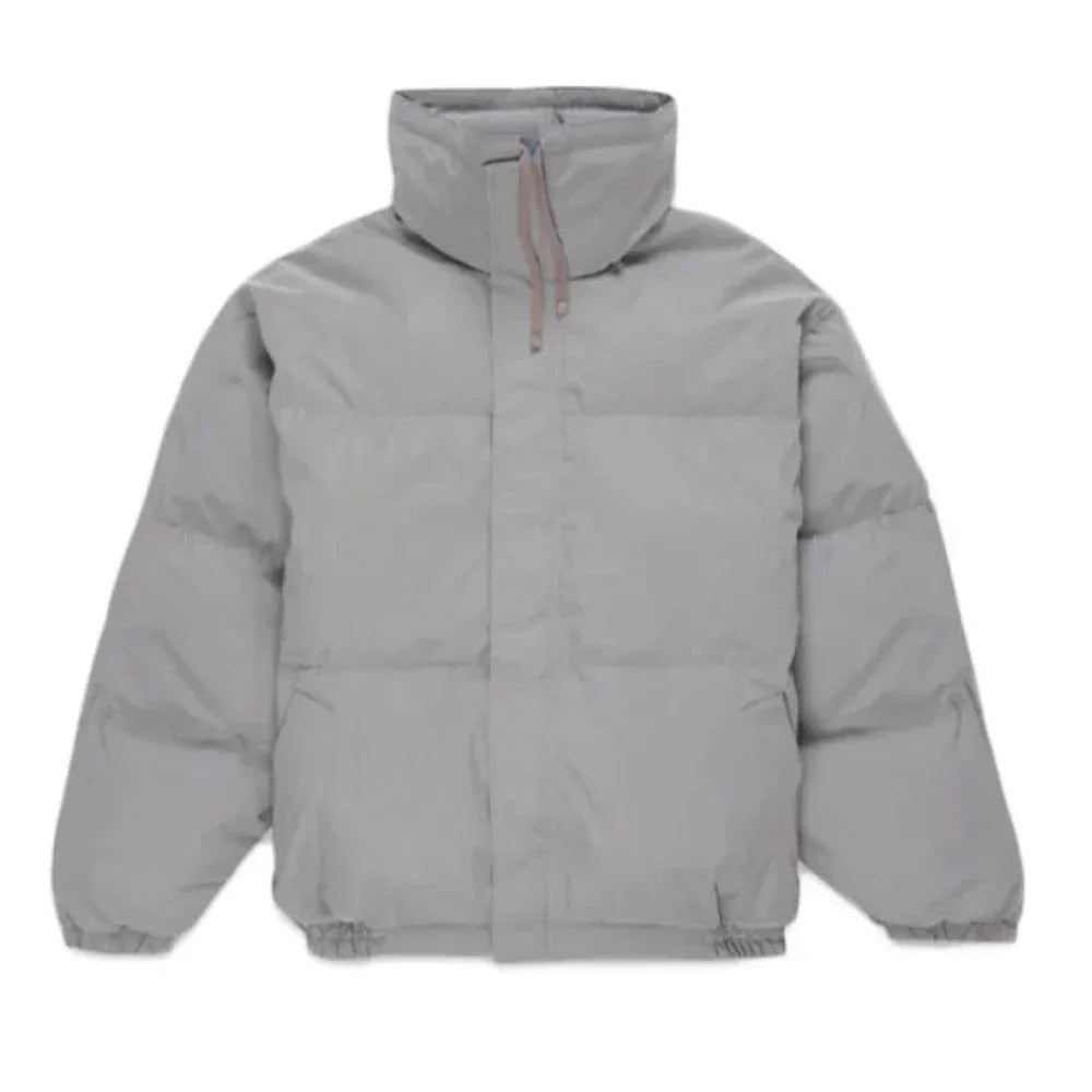 Fear of God Essentials Puffer Jacket Silver Reflective - Afewvibe