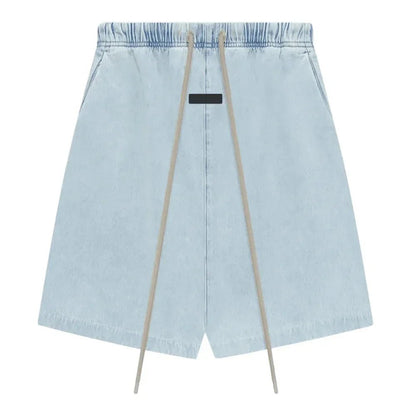 Fear of God Essentials Relaxed Short Light Washed Denim - Afewvibe