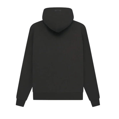 Fear Of God Essentials Waffle Raglan Hoodie Off Black - Afewvibe