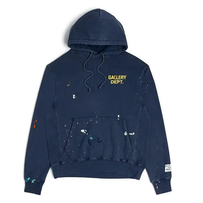Gallery Dept. Paint Logo Hoodie Vintage Navy - Afewvibe