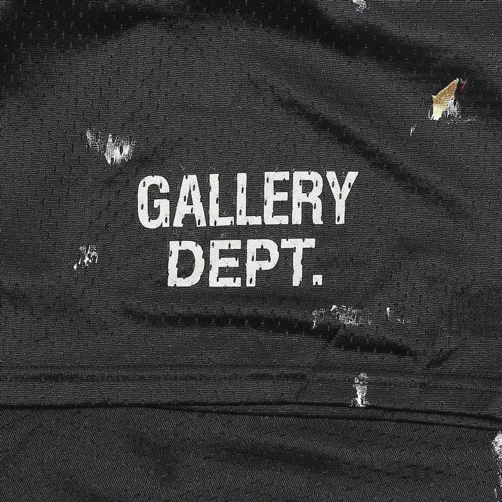 Gallery Dept. Studio Paint Logo Gym Shorts Black - Afewvibe