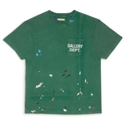 Gallery Dept. Vintage Logo Painted Tee Green - Afewvibe