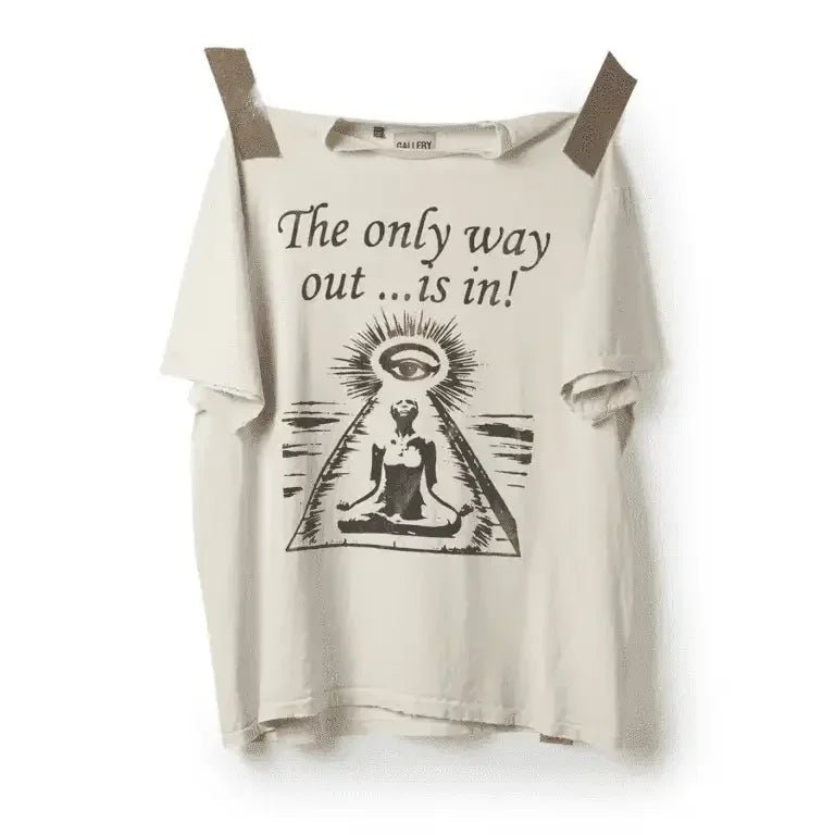 Gallery Dept. Work in Progress Only Way Out Tee Vintage White - Afewvibe