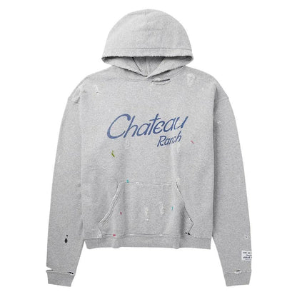 Gallery Dept.Distressed Chateau Ranch Hoodie Heather Grey - Afewvibe