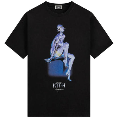 Kith For Nanzuka Gallery Sorayama Model A Stitch Tee Black - Afewvibe