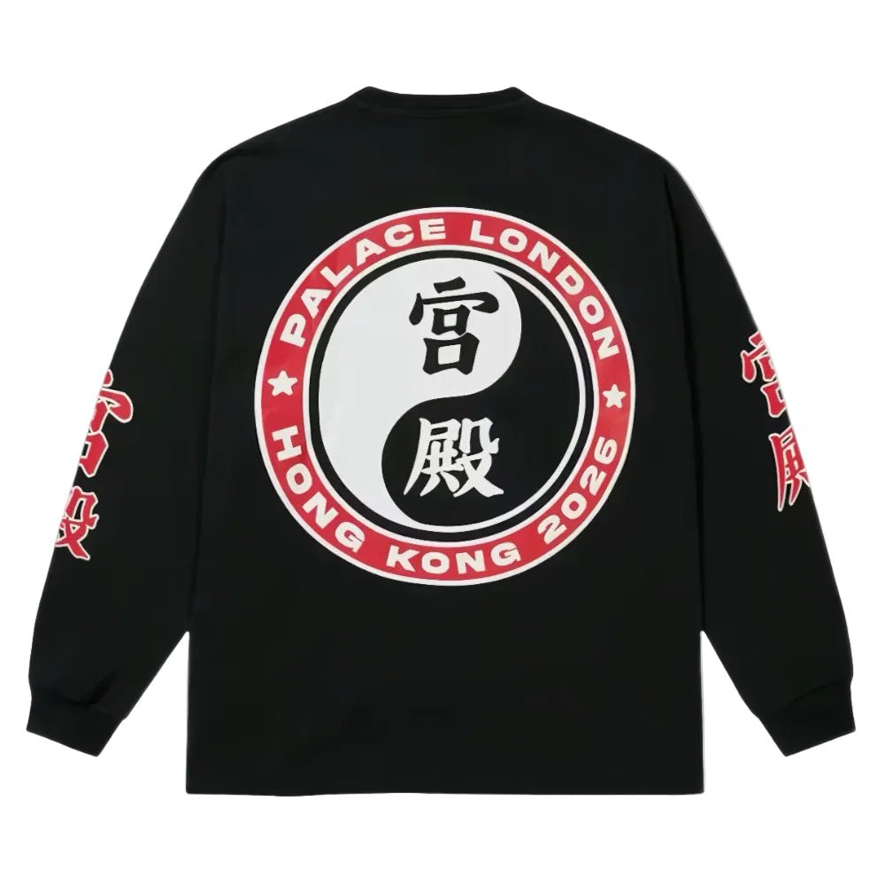 Palace Hong Kong Exclusive Yin Yang L S Tee Black - Afewvibe