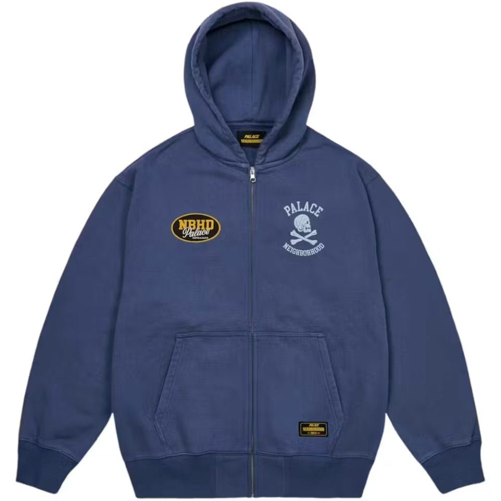 Palace x Neighborhood Skull Zip Hood Navy - Afewvibe