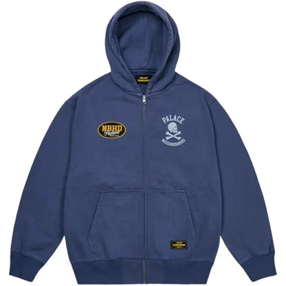 Palace x Neighborhood Skull Zip Hood Navy - Afewvibe