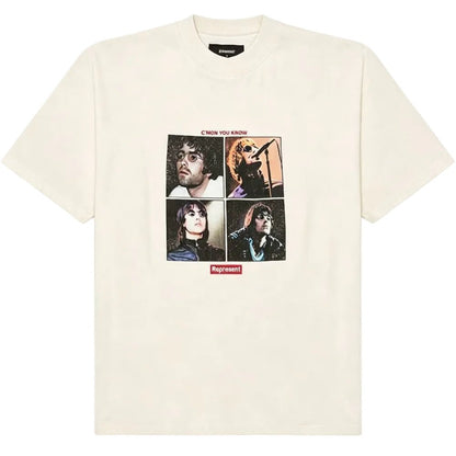 Represent Liam Gallagher Cmon You Know Vintage Tee White - Afewvibe
