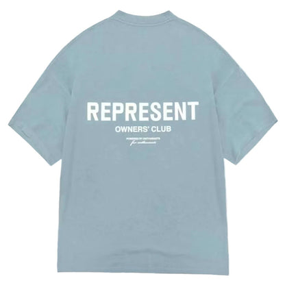 Represent Owners Club TShirt Powder Blue - Afewvibe