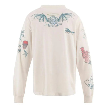 SAINT Mxxxxxx x Dr. Woo Tattoo Long - Sleeve Tee White - Afewvibe