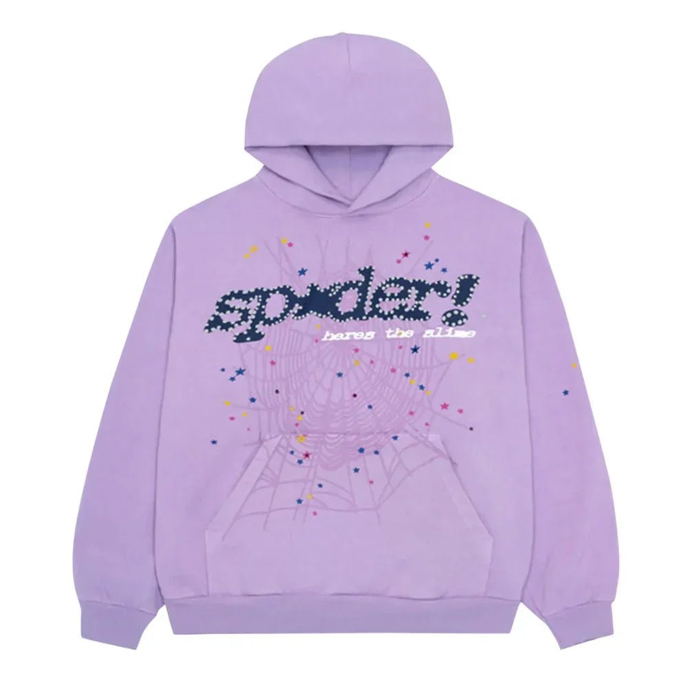 Sp5der Açaí Hoodie Purple - Afewvibe