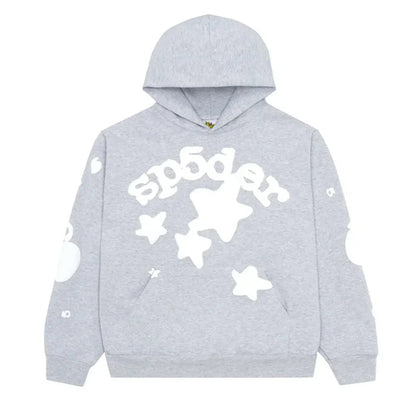 Sp5der Beluga Hoodie Grey - Afewvibe